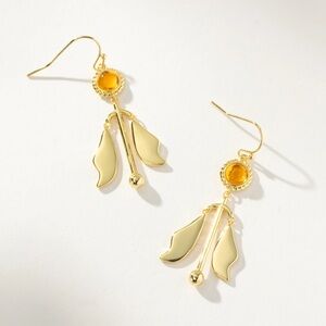 Uncommon James Wonderland Gold Leaf Earrings